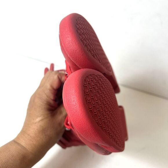 Vintage Reebok Freestyle High Tops 1980s Retro Red Womens Size 7 Lace Up Sneaker - Picture 7 of 11